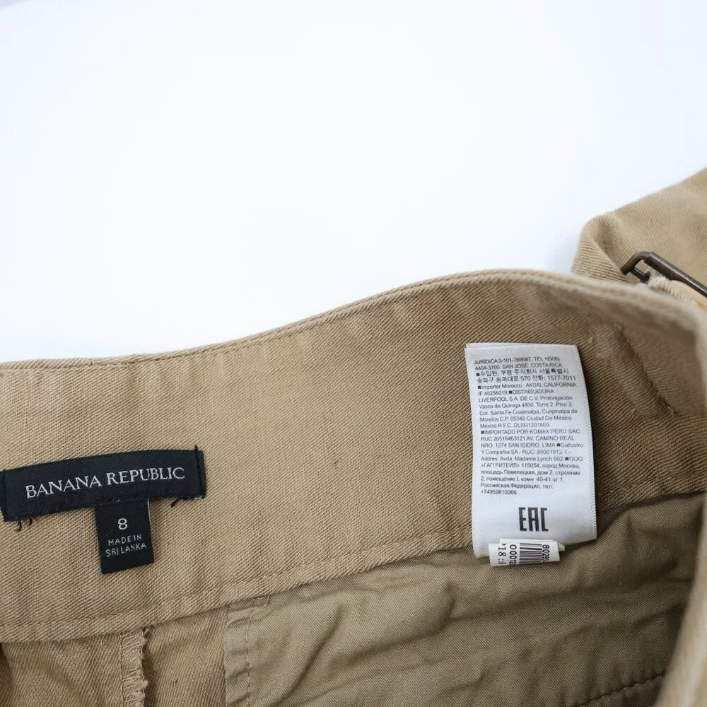 Banana Republic Gurkha Pants Women's 8 L30 Safari Heritage Explorer Cotton Linen